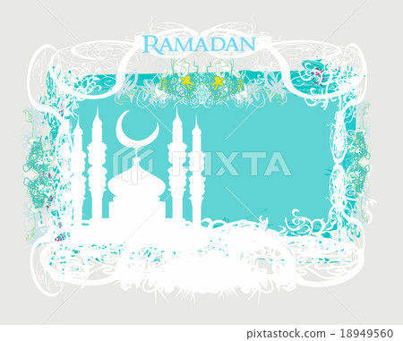 Ramadan background - mosque silhouette Ramadan background - mosque silhouette 18949560