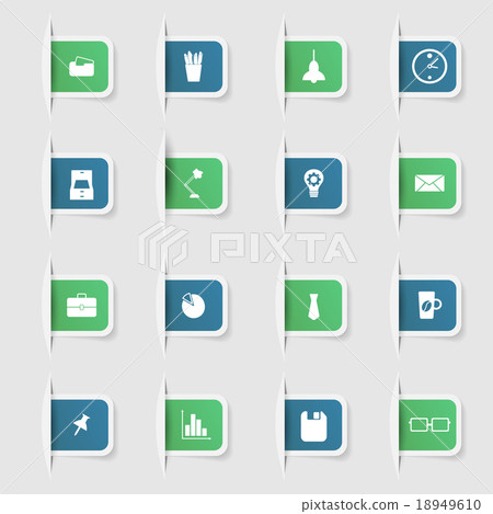 Set, a collection of unique paper stickers office Set, a collection of unique paper stickers office 18949610