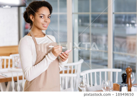 Waitress is ready to take order. Waitress is ready to take order. 18949650