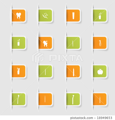 Set, a collection of unique paper stickers 18949653