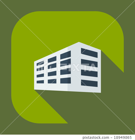 Flat modern design with shadow icons building - Stock Illustration ...