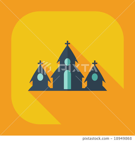 Flat modern design with shadow icons church 18949868