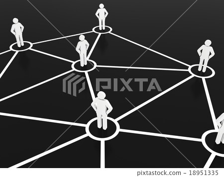 Group of people talking on global social networks Group of people talking on global social networks 18951335