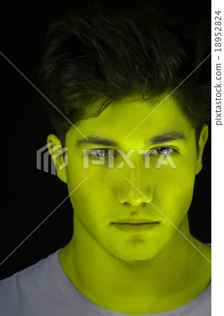 green skin man face green skin man face 18952824