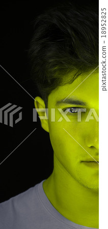 green skin man face green skin man face 18952825