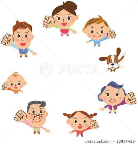 一個開朗的三代家庭 18954429