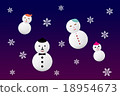 Snowman family 18954673