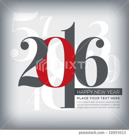 2016 happy new year greeting numbers background 18955013