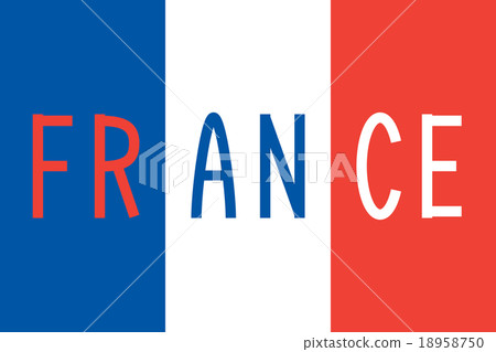 French flag and word France French flag and word France 18958750