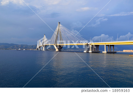 big sea bridge Rion Antirion Greece Patras photo 18959163
