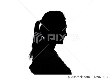 Silhouette woman portrait Silhouette woman portrait 18961607