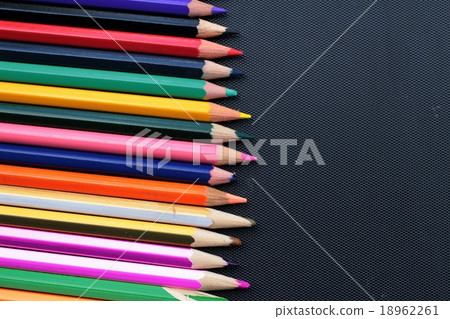 Colorful pencils - isolated on black background Colorful pencils - isolated on black background 18962261