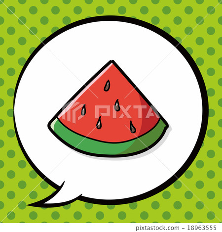 watermelon color doodle, speech bubble watermelon color doodle, speech bubble 18963555