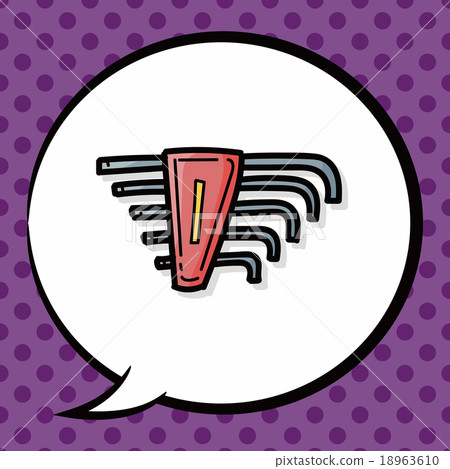 work tools color doodle, speech bubble work tools color doodle, speech bubble 18963610