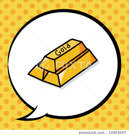 gold doodle, speech bubble gold doodle, speech bubble 18963697