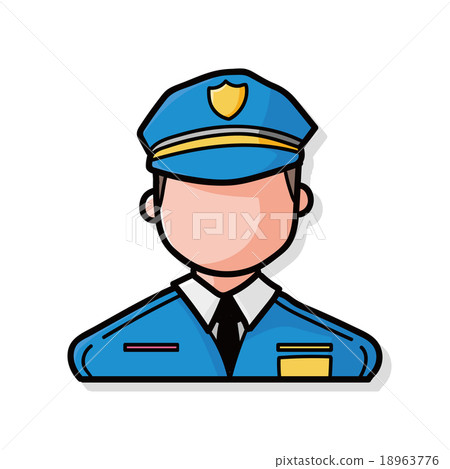 career character policeman doodle 18963776