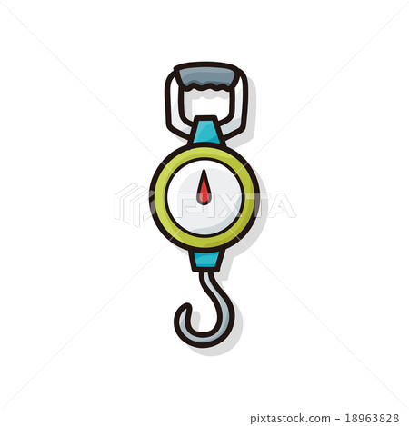 Fishing weighing doodle 18963828