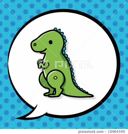 dinosaur doodle, speech bubble dinosaur doodle, speech bubble 18964340
