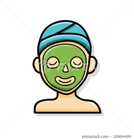 Facial mask doodle 18964409