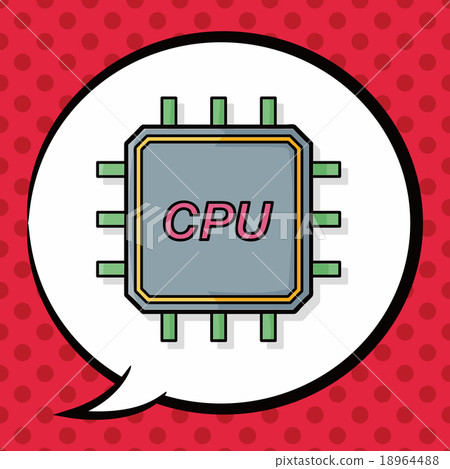 cpu doodle, speech bubble 18964488