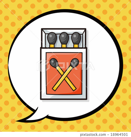 Matches doodle, speech bubble Matches doodle, speech bubble 18964501