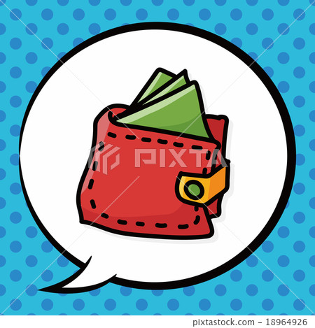wallet color doodle, speech bubble wallet color doodle, speech bubble 18964926