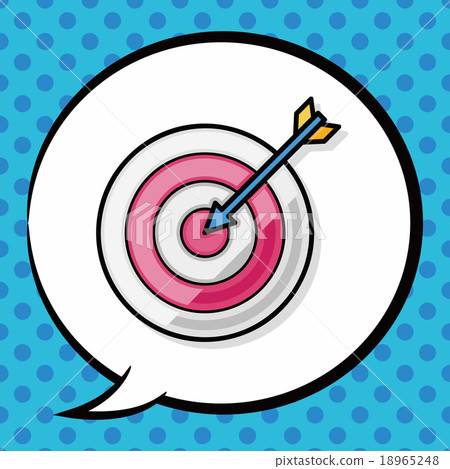 Archery doodle, speech bubble Archery doodle, speech bubble 18965248