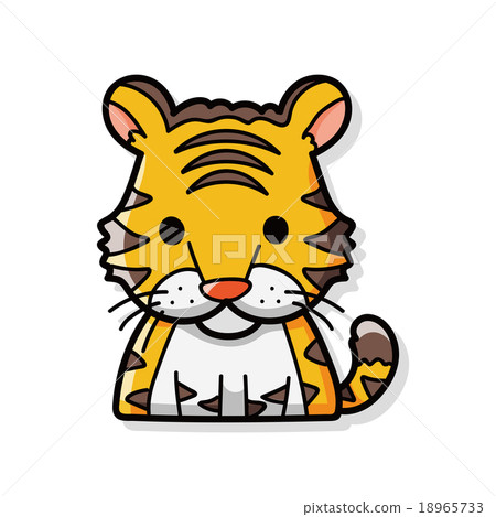 Chinese Zodiac tiger doodle Chinese Zodiac tiger doodle 18965733