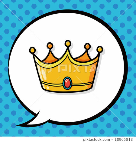 crown doodle, speech bubble 18965818