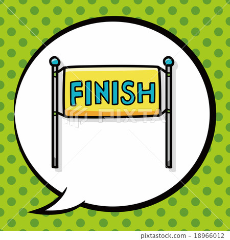 finish line doodle, speech bubble finish line doodle, speech bubble 18966012