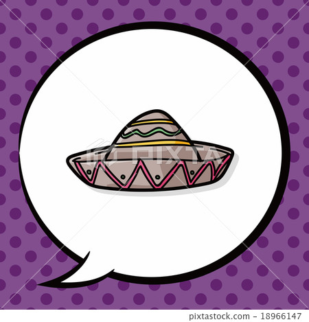 hat doodle, speech bubble hat doodle, speech bubble 18966147