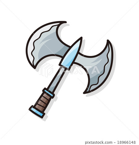 weapon axe doodle 18966148