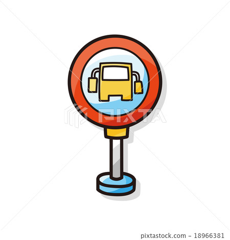 Bus stop doodle Bus stop doodle 18966381