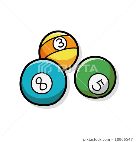 Billiards doodle Billiards doodle 18966547