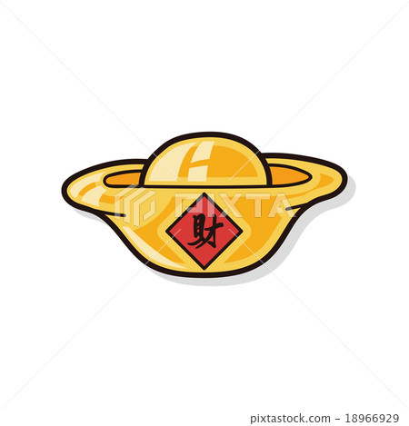 Chinese New Year Gold ingot doodle 18966929
