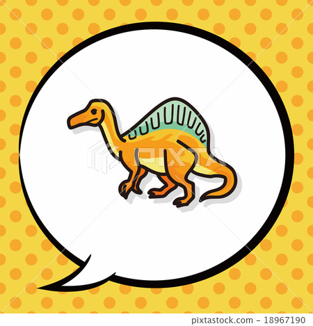 dinosaur doodle, speech bubble dinosaur doodle, speech bubble 18967190