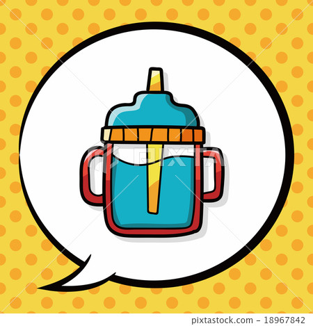Feeding bottle doodle, speech bubble Feeding bottle doodle, speech bubble 18967842