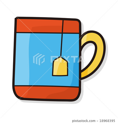 hot coffee color doodle hot coffee color doodle 18968395