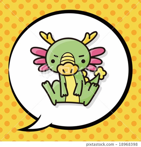 Chinese Zodiac dragon doodle, speech bubble Chinese Zodiac dragon doodle, speech bubble 18968398