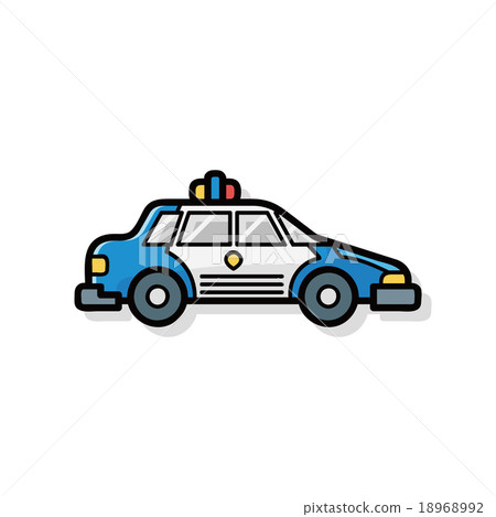 police car doodle 18968992