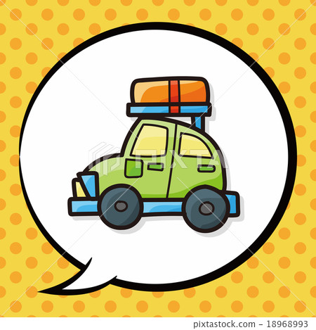 travel car color doodle, speech bubble travel car color doodle, speech bubble 18968993