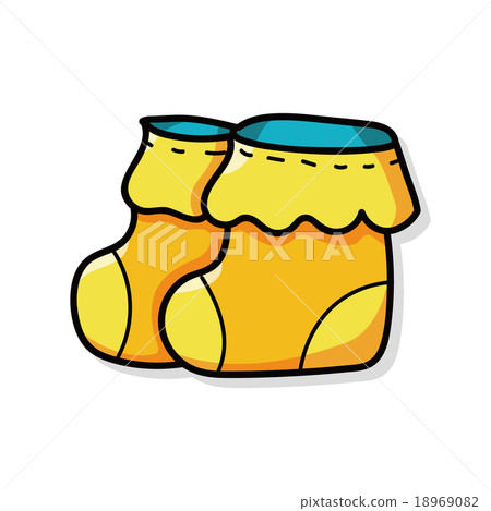 baby sock doodle 18969082