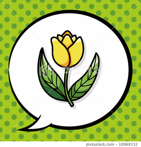 flower doodle, speech bubble 18969132