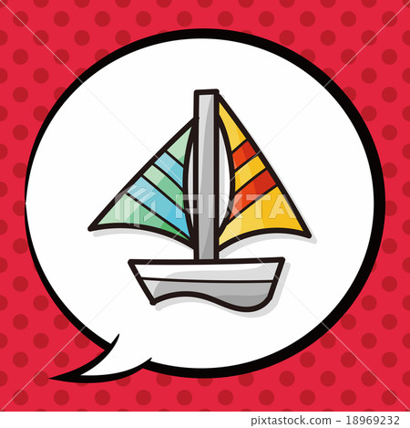 boat color doodle, speech bubble boat color doodle, speech bubble 18969232