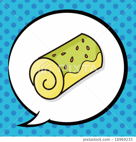cake doodle, speech bubble 18969235