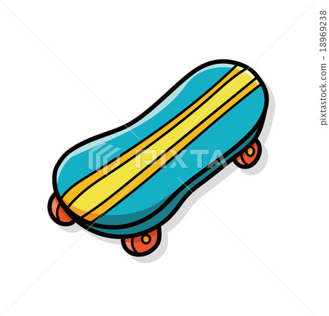Skateboard doodle Skateboard doodle 18969238