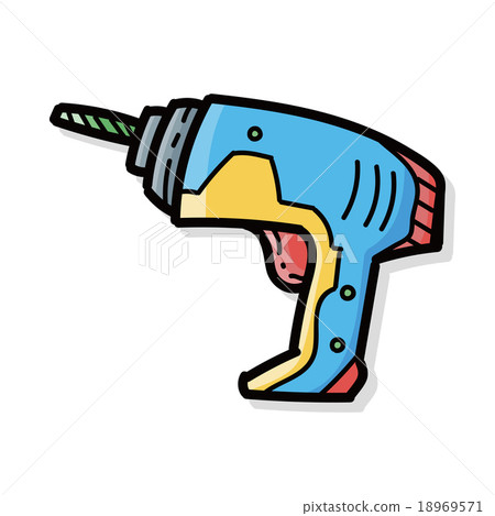 Electric drill color doodle 18969571