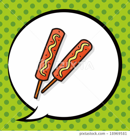 sausage doodle, speech bubble sausage doodle, speech bubble 18969581