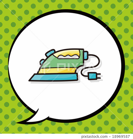Iron doodle, speech bubble Iron doodle, speech bubble 18969587