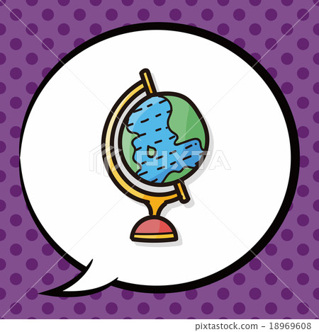 globe color doodle, speech bubble globe color doodle, speech bubble 18969608